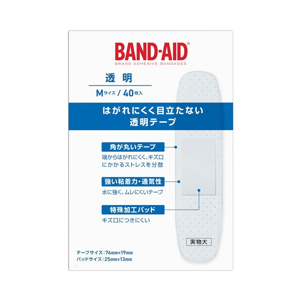 バンドエイド透明Ｍサイズ 40枚 ＪＮＴＬコンシューマーヘルス