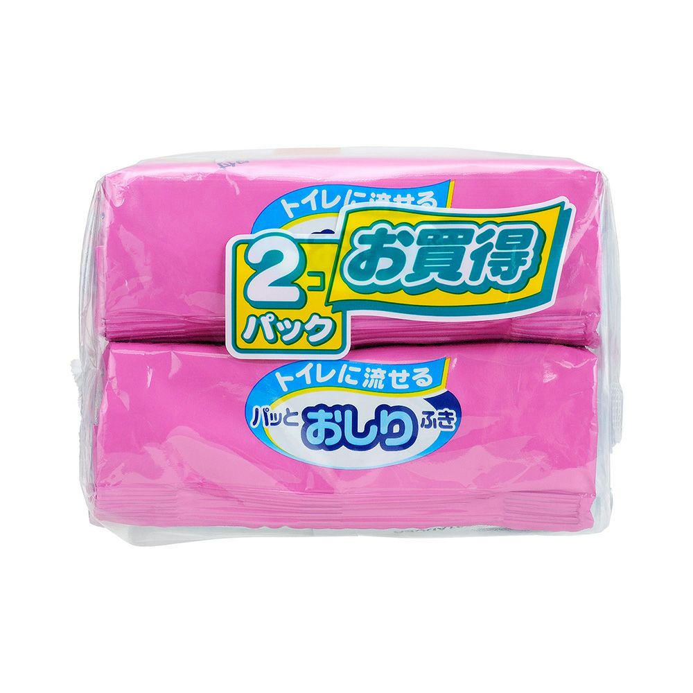 トイレに流せるパッとおしりふき 72枚x2 ピジョン