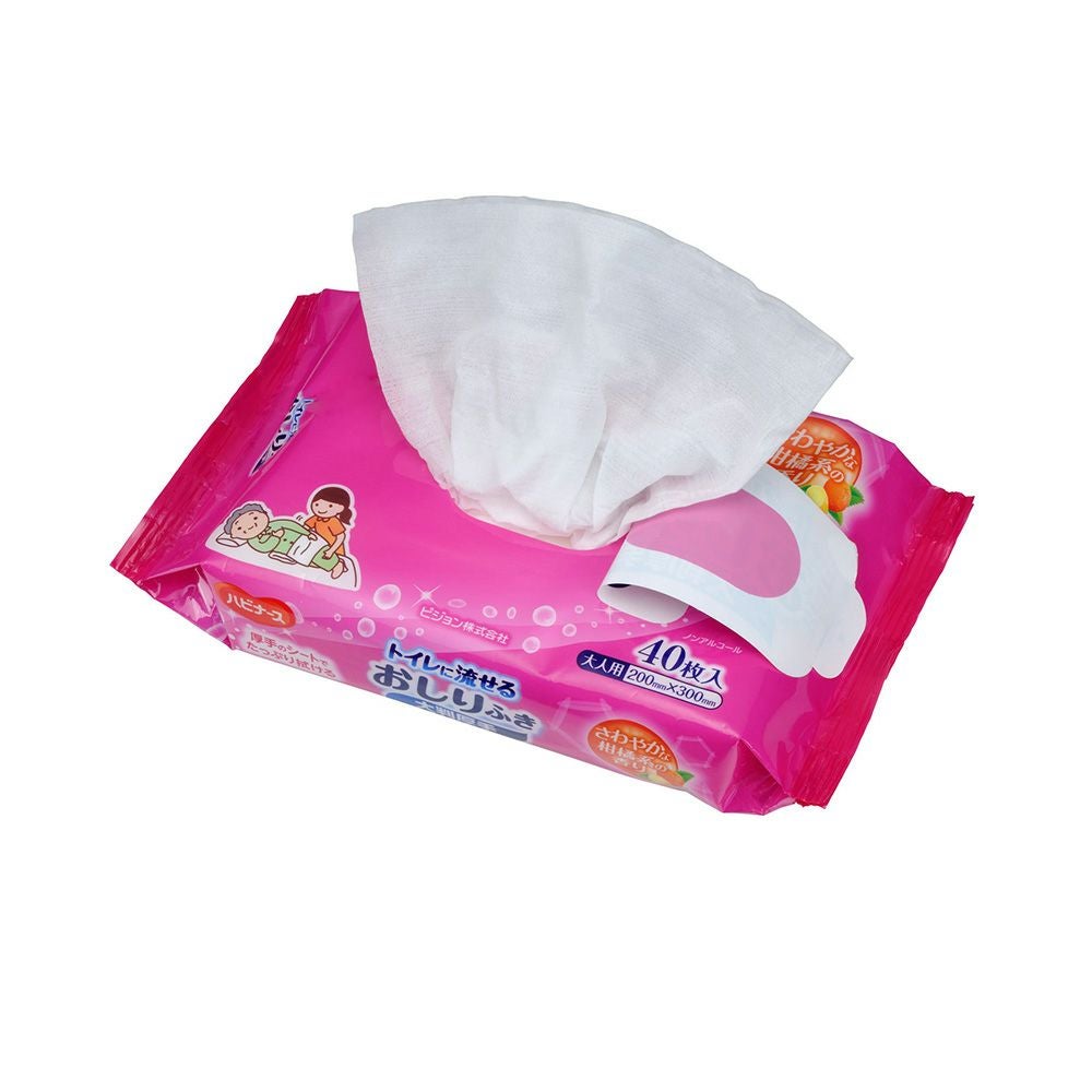 ハビナーストイレに流せるおしりふき大判厚手 40枚 ピジョン